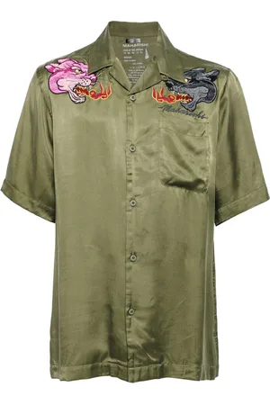 Maharishi Dual panthers camp collar shirt