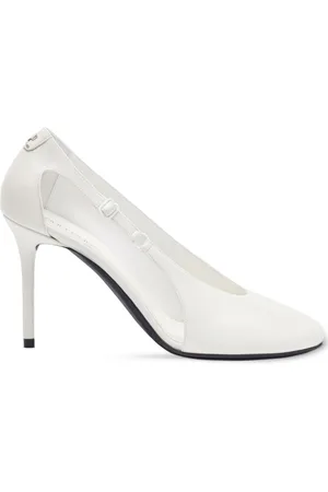 Courrèges 100mm Oblique leather pumps