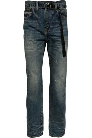 SACAI Washed slim-fit jeans