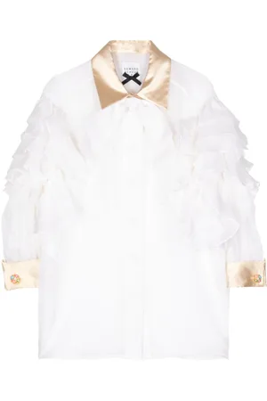 Edward Achour Paris Ruffled silk shirt