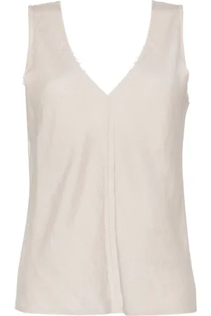 Voz V-neck seam-detailing top