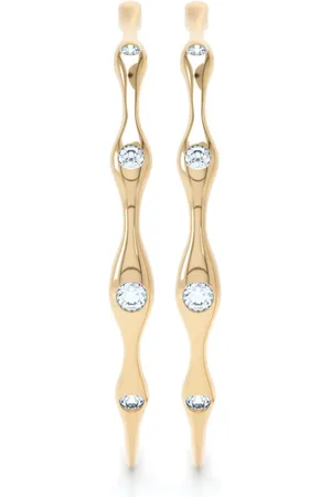 LOEV 14kt recycled yellow Curve diamond earrings
