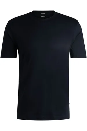 HUGO BOSS Bubble-jacquard cotton-blend T-shirt