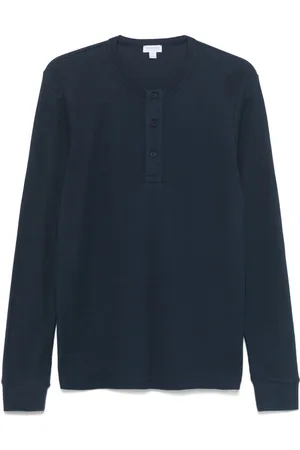 Sunspel Waffle Henley T-shirt