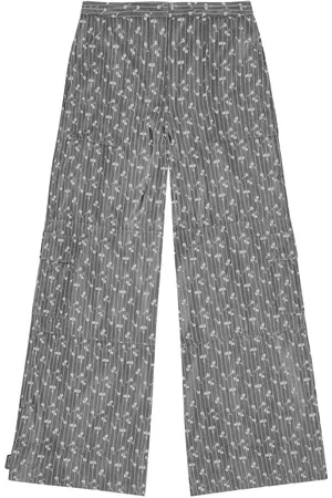 Ganni Patterned-jacquard trousers