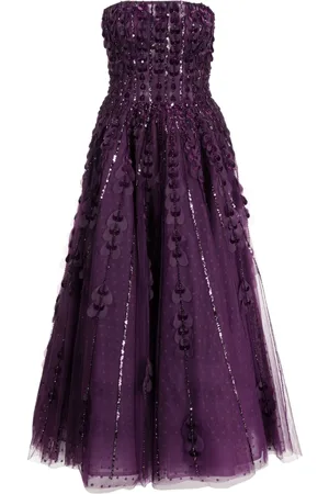 Saiid Kobeisy Heart-appliqu?? beaded tulle dress