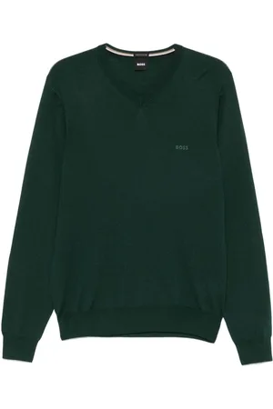 HUGO BOSS Logo-embroidered virgin wool polo shirt