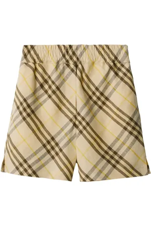 Burberry Check linen shorts