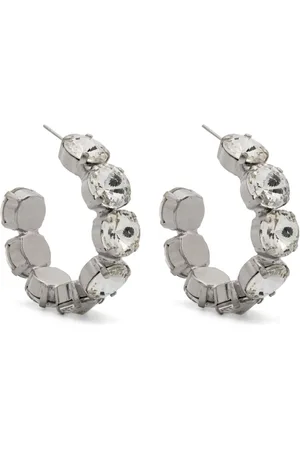 FORTE FORTE Crystal-embellished hoop earrings