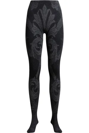 Etro X Wolford metallic-jacquard tights