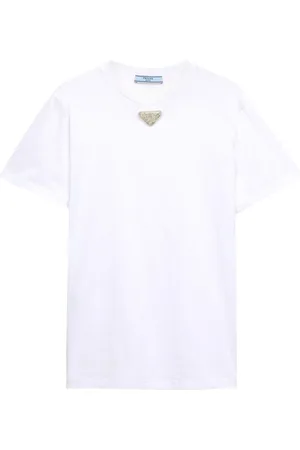 Prada Triangle-embroidered T-shirt