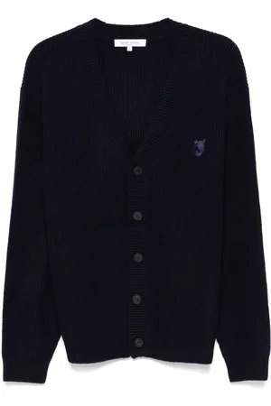 Maison Kitsuné Bold Fox Head ribbed cardigan
