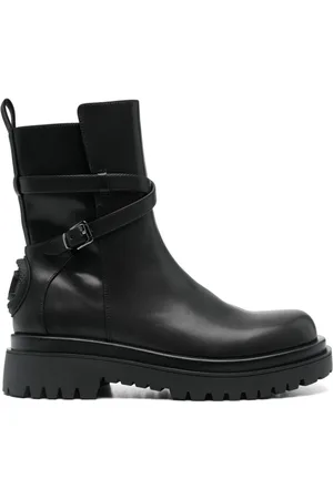 Roberto Cavalli Logo-embossed ankle boots