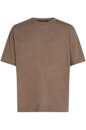 Karl Lagerfeld Embroidered-monogram t-shirt