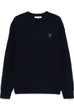 Maison Kitsuné Bold Fox Head-patch ribbed sweater