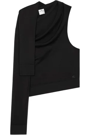 Courrèges Off-shoulder knitted top