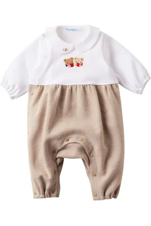 Familiar Teddy-appliqu?? cotton romper