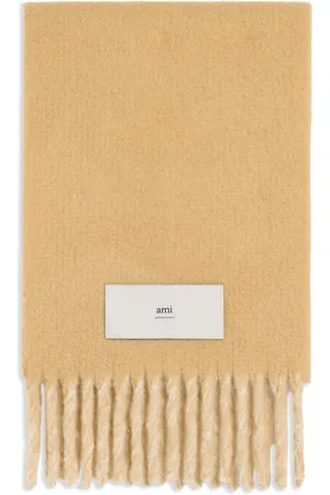 Ami Fringed wool blend scarf