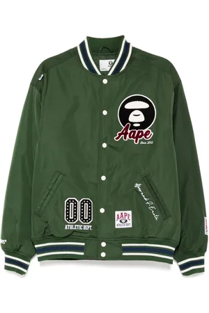 A Bathing Ape Moonface-logo bomber jacket