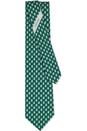 Salvatore Ferragamo Bulldog print tie