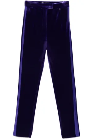 NISSA High-waisted velvet trousers