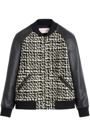 VALENTINO GARAVANI Chez-patch tweed bomber jacket