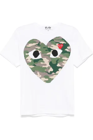 Comme des Garçons Camouflage heart-print T-shirt