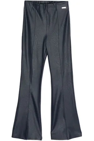 MONNALISA Logo-plaque flared trousers