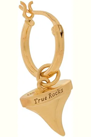TRUE ROCKS Shark Tooth single hoop earring
