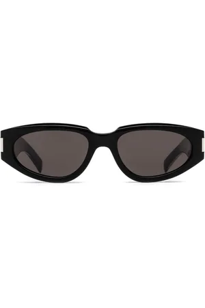 Saint Laurent Polished oval-frame sunglasses