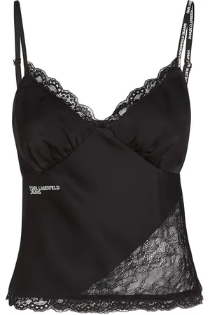 Karl Lagerfeld Logo-embroidered top