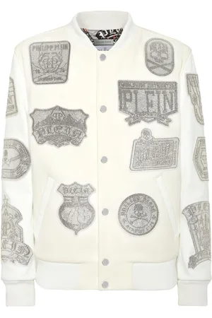 Philipp Plein Crystal College bomber jacket