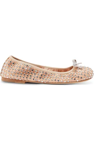 RENE CAOVILLA Rhinestone-embellished ballerina shoes