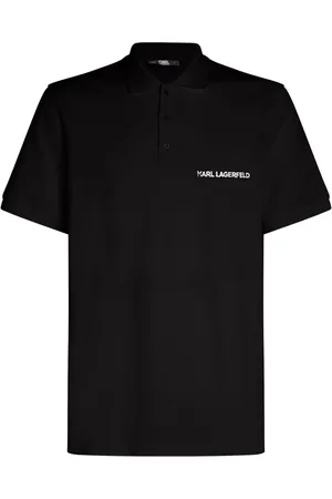 Karl Lagerfeld Logo-print organic-cotton polo shirt