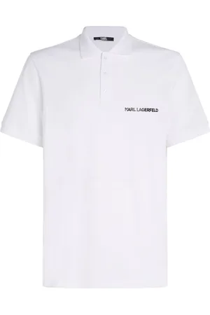 Karl Lagerfeld Logo-print organic-cotton polo shirt