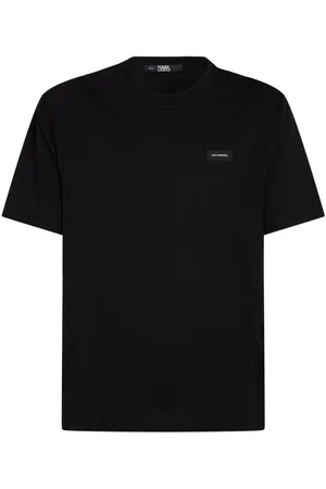 Karl Lagerfeld Logo-patch cotton T-shirt