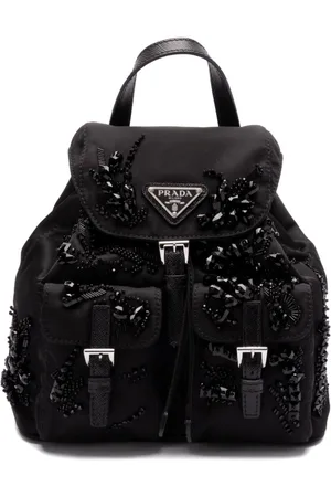 Prada Enamel triangle-logo backpack