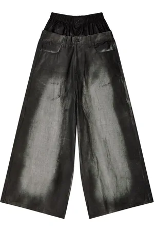 MELITTA BAUMEISTER Distressed-finish wide-leg jeans