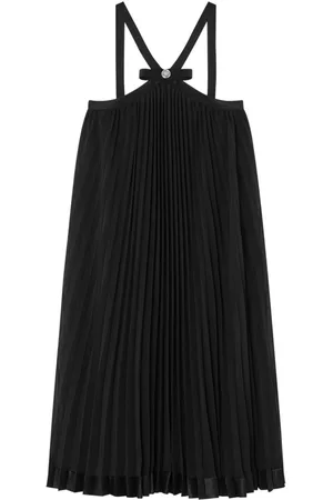 VERSACE Halterneck pleated mini dress