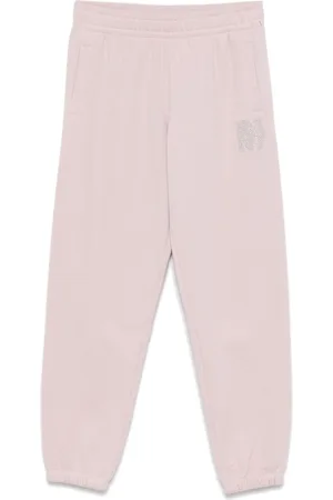 DKNY Rhinestone-logo trousers