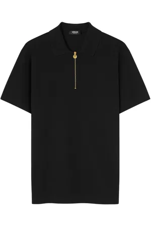VERSACE Medusa zip-up polo shirt