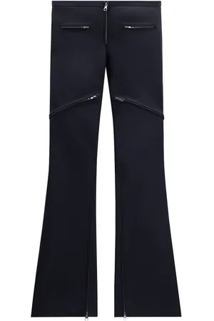 Courrèges Ellipse low-rise leather trousers