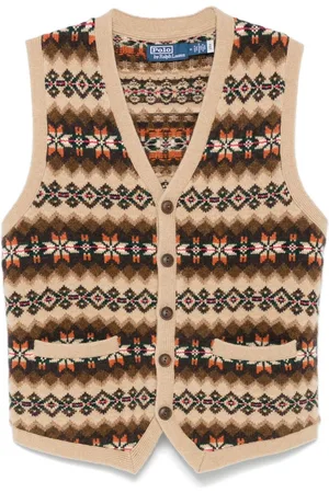 Ralph Lauren Fair-isle sleeveless cardigan