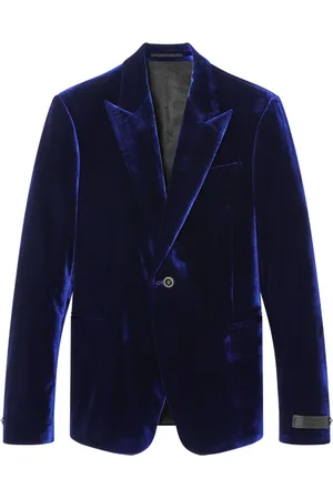 VERSACE Single-breasted velvet blazer