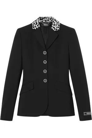 VERSACE Dalmatian-print riding jacket