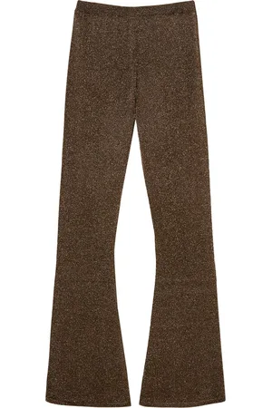 Twin-Set Lurex-detailing flared trousers
