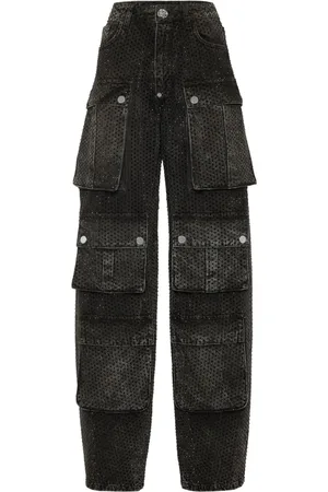 Philipp Plein Embellished cargo jeans