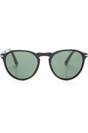 Persol Tortoiseshell-effect round-frame sunglasses