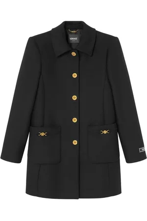 VERSACE A-line felted coat