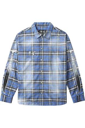 THUG CLUB Check-pattern shirt